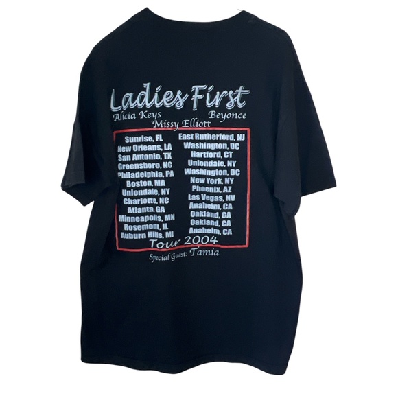 Vintage 2004 Ladies First Tour Rap Tee Beyonce, Missy Elliott, Alicia Keys L Y2K - Picture 2 of 4